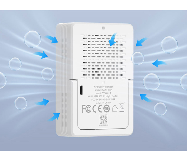 Sonoff Miernik jakości powietrza WiFi LCD AirGuard CO2 SAWF-08P - 1534492 - zdjęcie 4